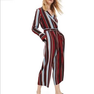 Topshop stripe jumpsuit